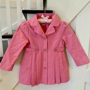 Little Girls Pink Spring Coat, Size Small